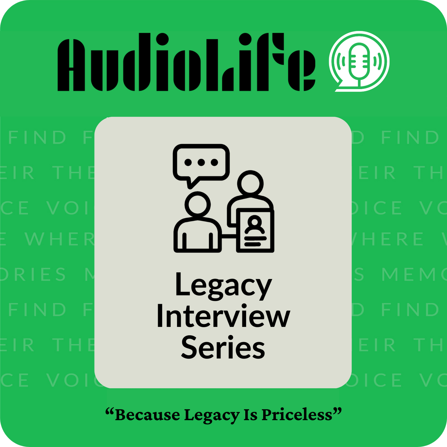 Family Legacy Interview Series | Guided Multi-Session Memoir Recording (Team-led)