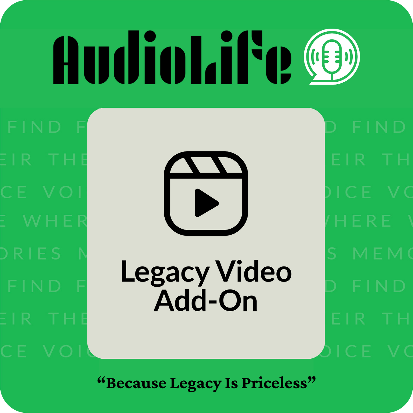 Biographical Video Memoir Add-On